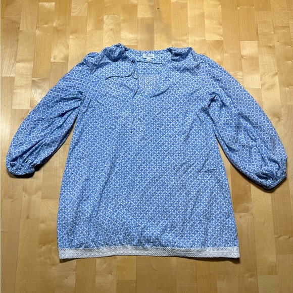 Summersalt Easy Breezy Eco Voile Tunic Dress Cover-Up in Summer Mosaic, Size S - Picture 2 of 3